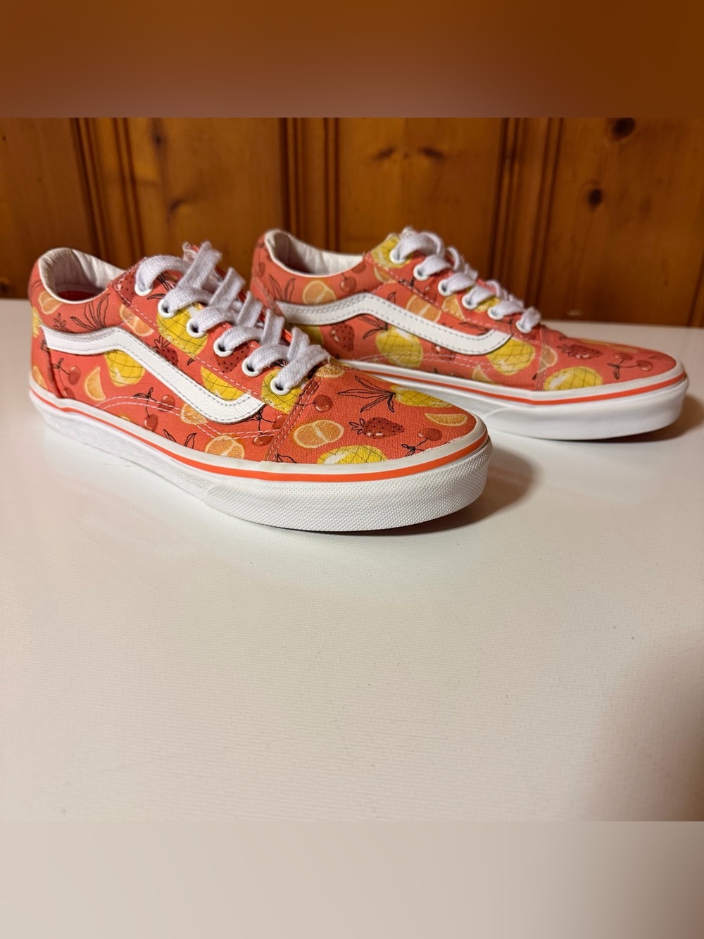 Vans Orange & Yellow‎ Citrus-Print Old Skool Sneakers